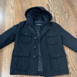 Black Rivet Pea Coat Size 4